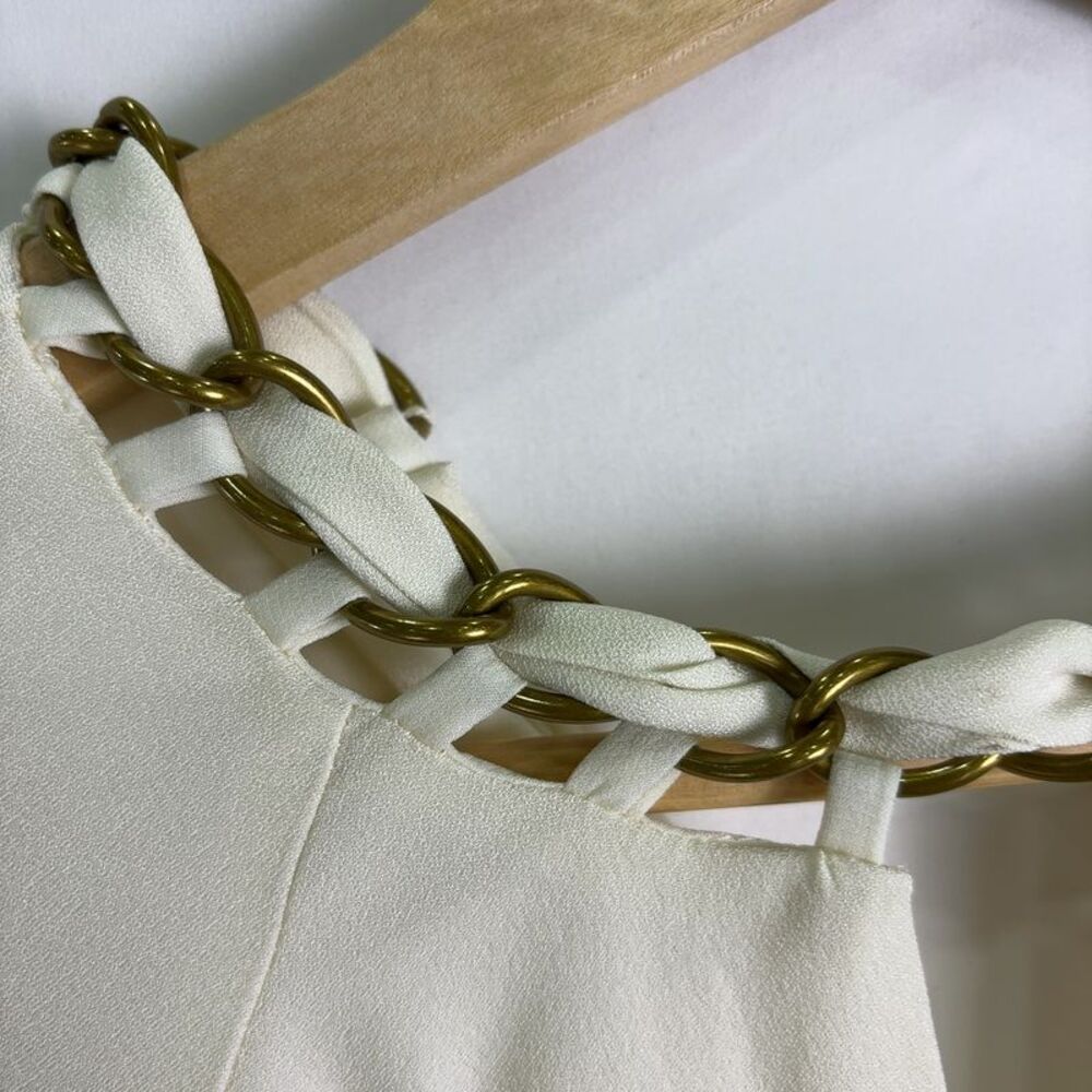 Zimmermann Cream Maxi Dress with Gold Chain Detail Brand New 0P - Picture 4 of 7